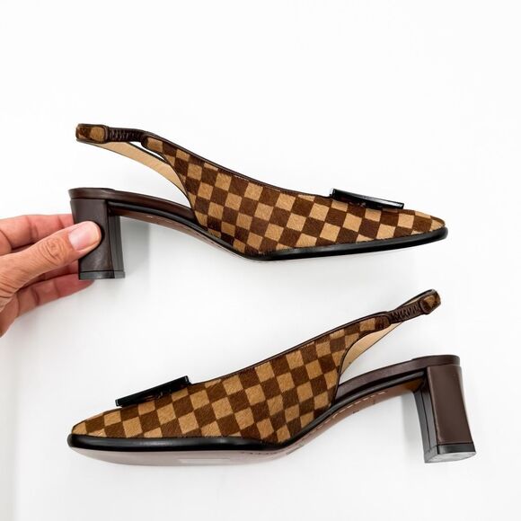 Louis Vuitton Brown Checkered Heels matching bag in this closet. - Picture 7 of 12